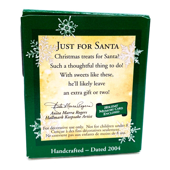 Hallmark JUST FOR SANTA Miniature Keepsake Ornament‎ Cookies Cocoa 2004 - Picture 9 of 12